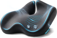 Cooling Seat Cushion for Tailbone Pain Relief, X Large Office Chair Cushion | Extra Large Cooling Office Chair Cushion and Coccyx Seat Cushion with a Breathable Cover to Ease Heat and Pressure (Black)