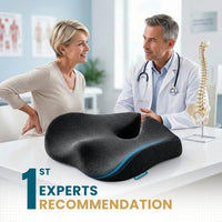 Cooling Seat Cushion for Tailbone Pain Relief, X Large Office Chair Cushion | Extra Large Cooling Office Chair Cushion and Coccyx Seat Cushion with a Breathable Cover to Ease Heat and Pressure (Black)